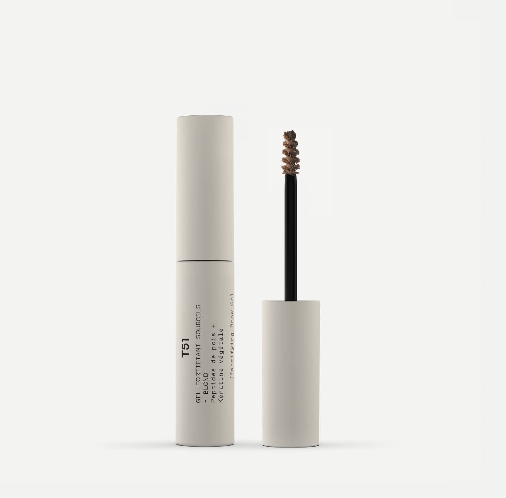Gel Fortifiant Sourcils T51
Peptides de pois + Kératine végétale
