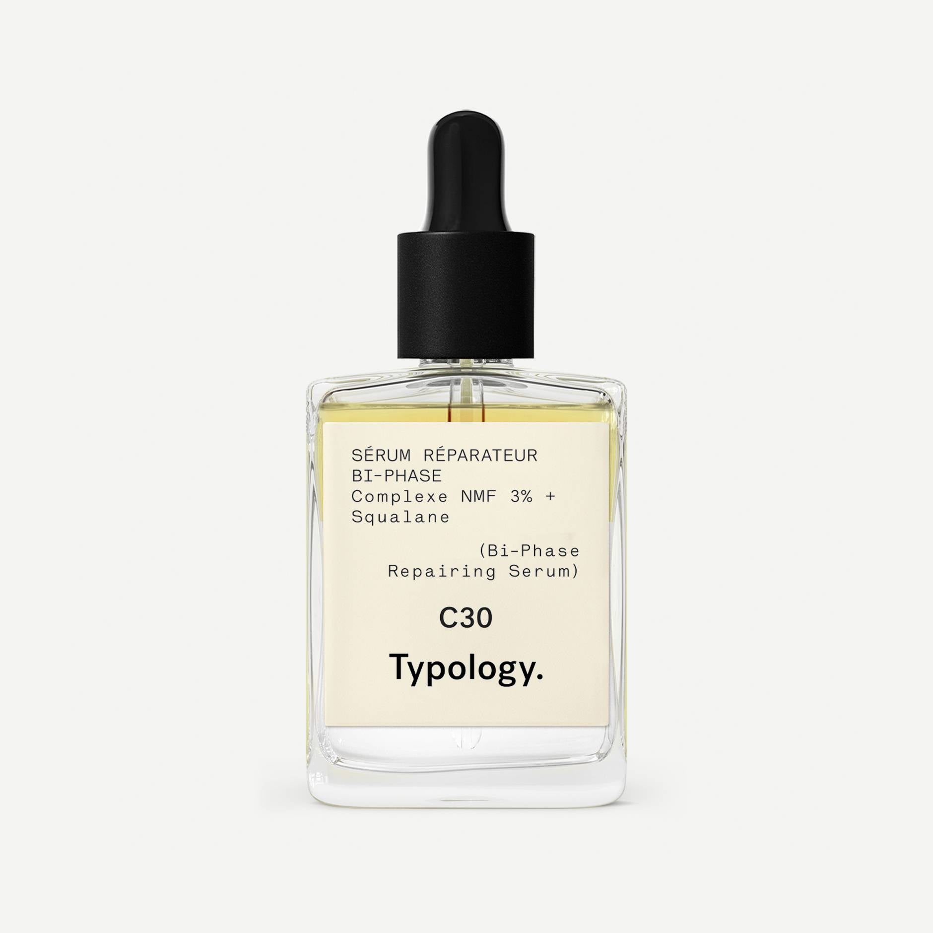 Sérum Réparateur Bi-Phase C30
Complexe NMF 3% + Squalane