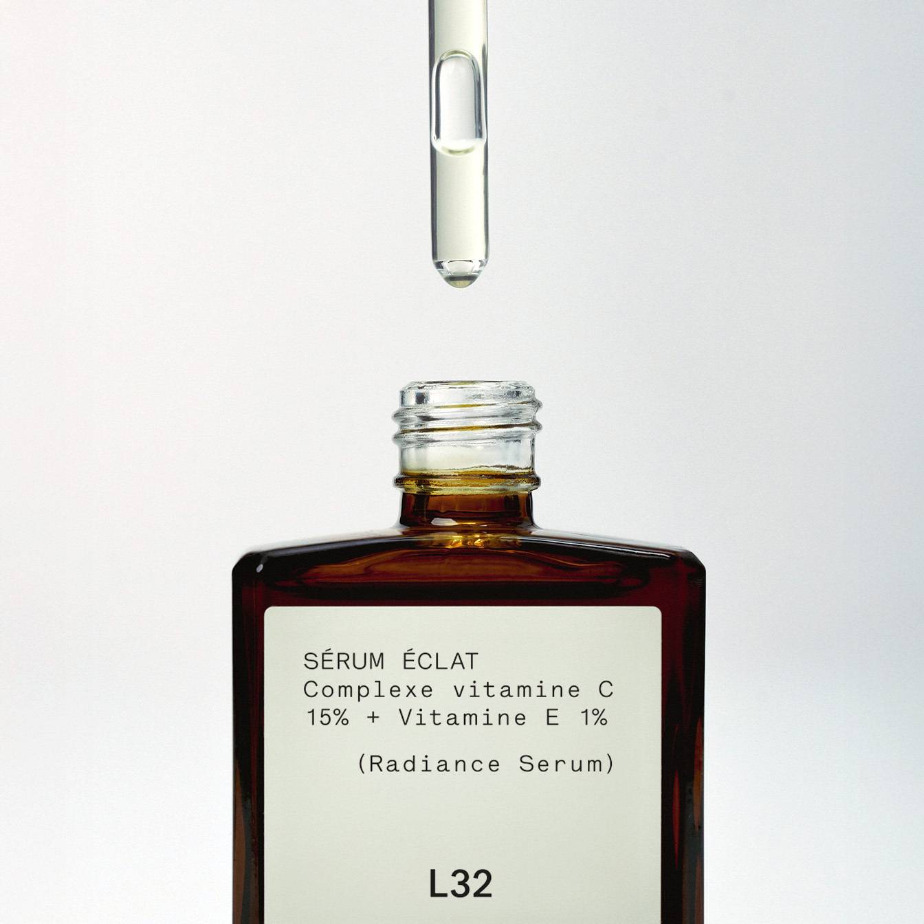 Sérum Éclat L32
Complexe vitamine C 15% + Vitamine E 1%