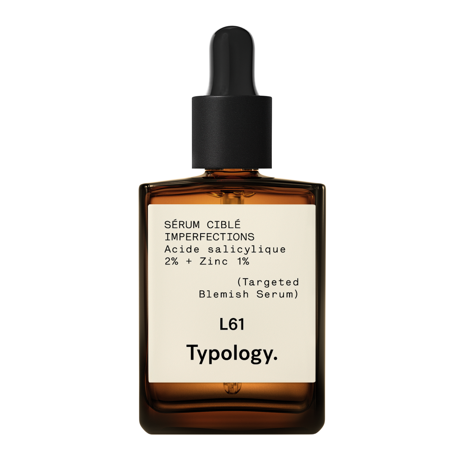 Sérum Ciblé Imperfections L61
Acide salicylique 2% + Zinc 1%