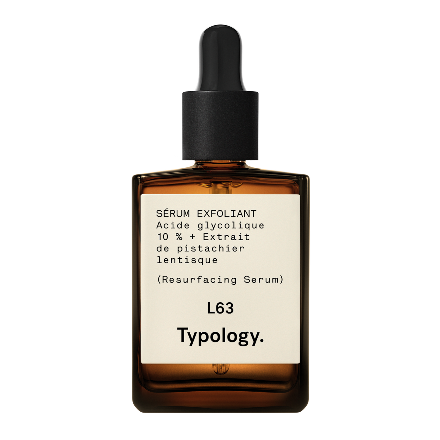 Sérum Exfoliant L63
Acide glycolique 10 % + Extrait de pistachier lentisque
