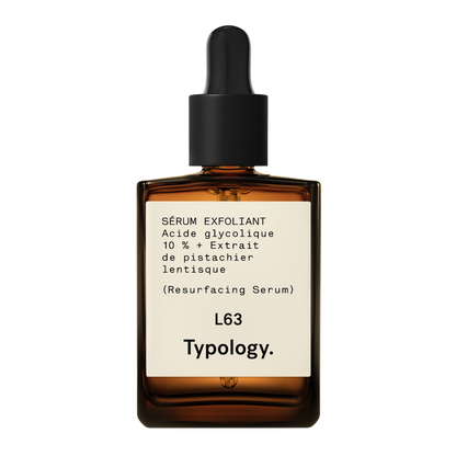 Sérum Exfoliant L63
Acide glycolique 10 % + Extrait de pistachier lentisque