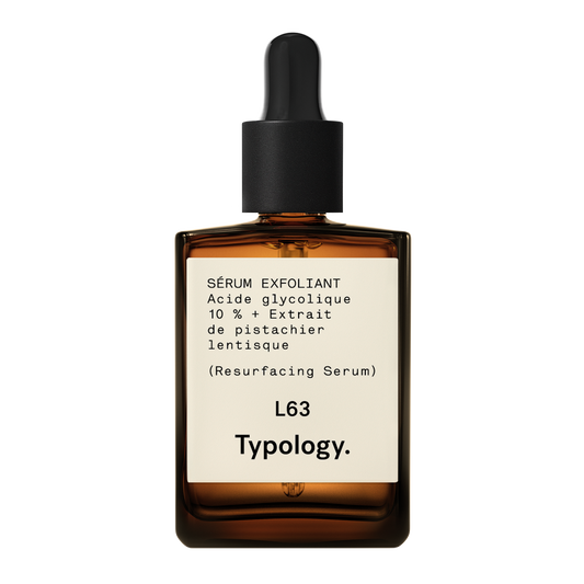 Sérum Exfoliant L63
Acide glycolique 10 % + Extrait de pistachier lentisque
