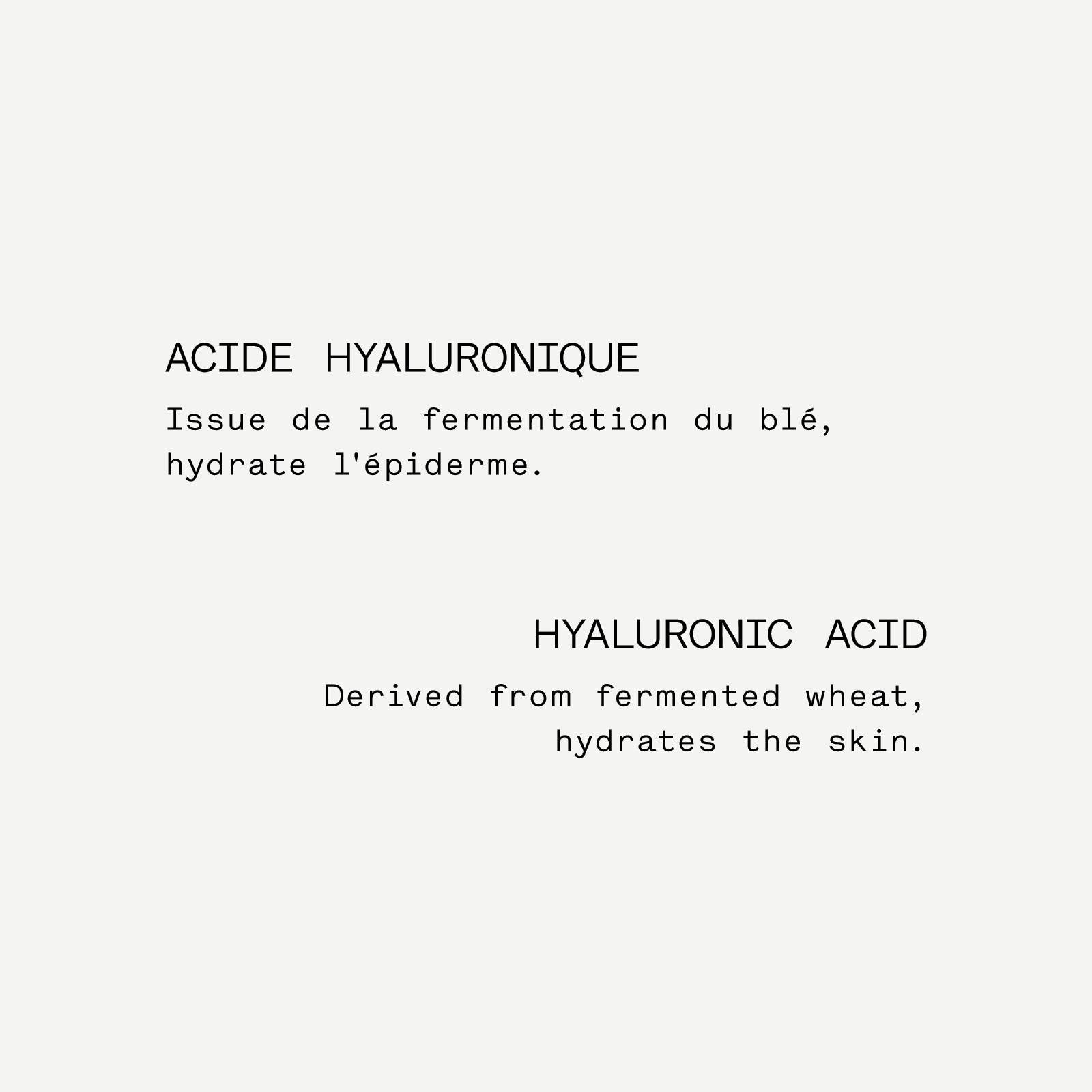 Lait Nettoyant Hydratant L14
Acide hyaluronique 0,5% + Extrait de camomille