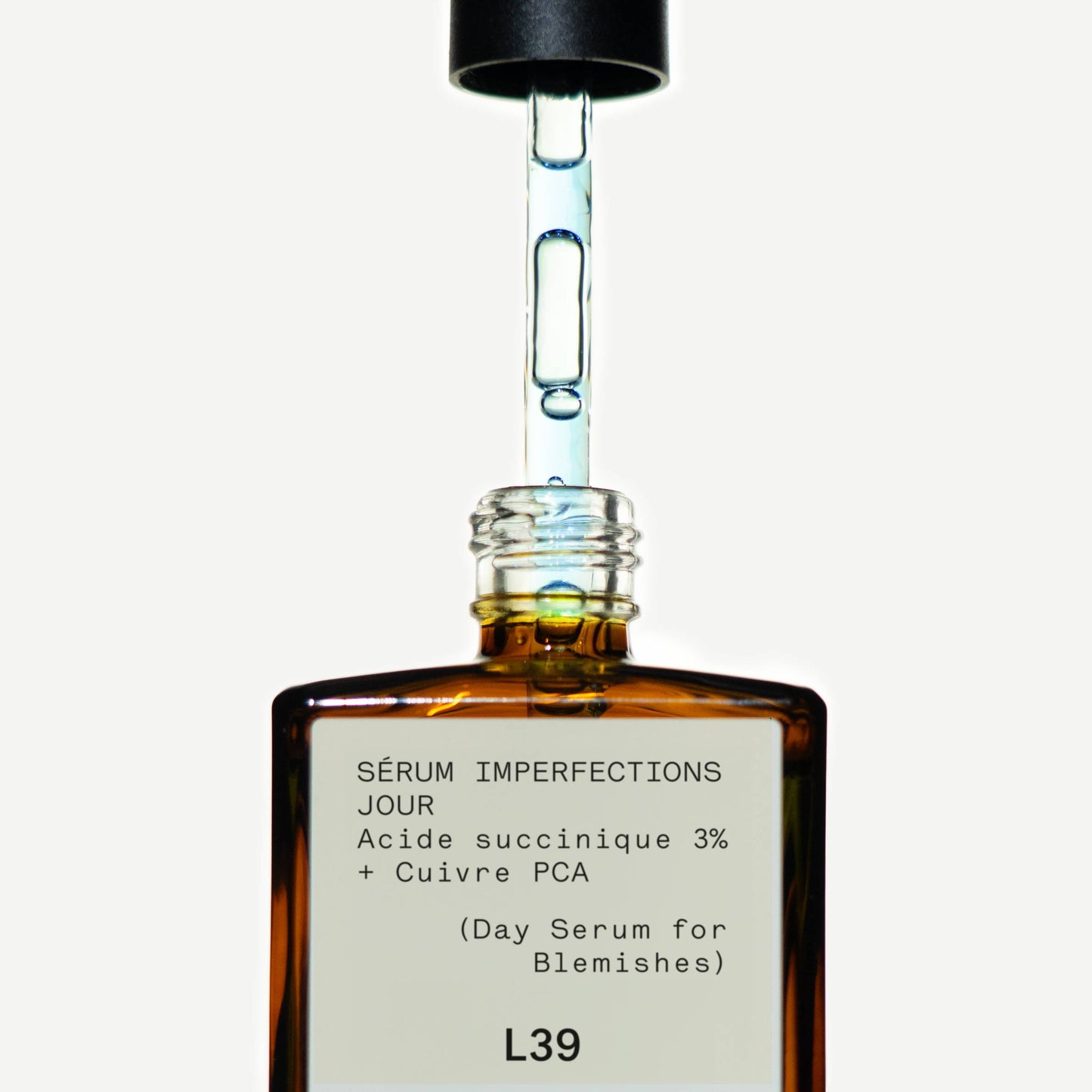 Sérum imperfections jour L39
Acide succinique 3% + Cuivre PCA